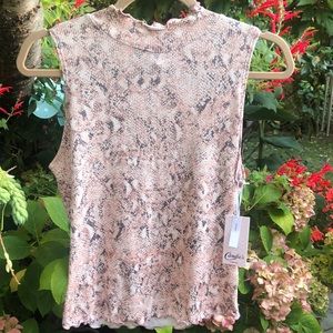 Candies! NEW! snake print mock top.
